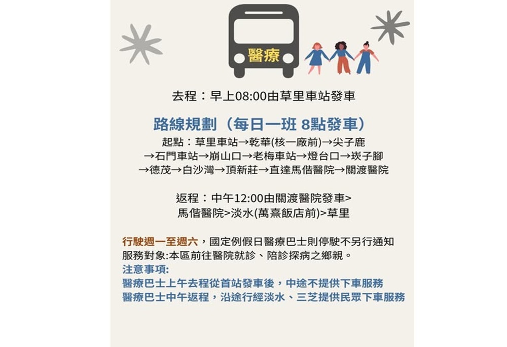 陳家琪兌現承諾 新北石門醫療專車明年1/1直達關渡醫院 211 248251210a04