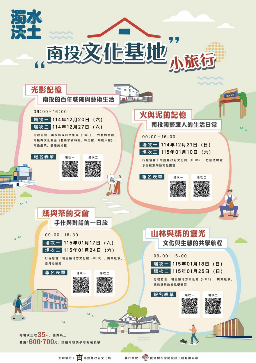 四大主題路徑有8梯次深度小旅行。(文化局提供)