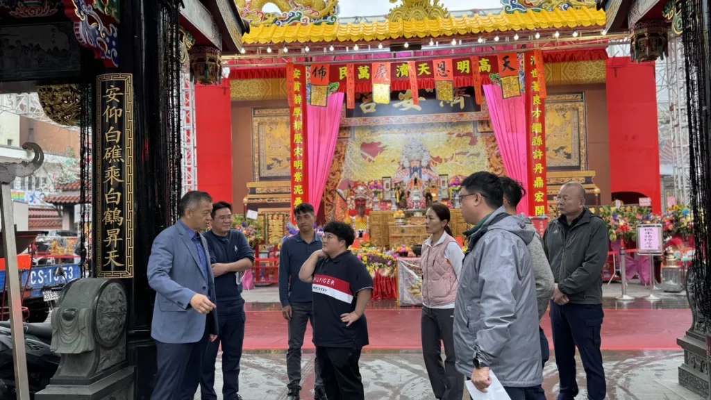 樹林警分局為確保活動順利圓滿進行；分局長王子雄特別率相關幹部多次與廟方現場會勘討論。
