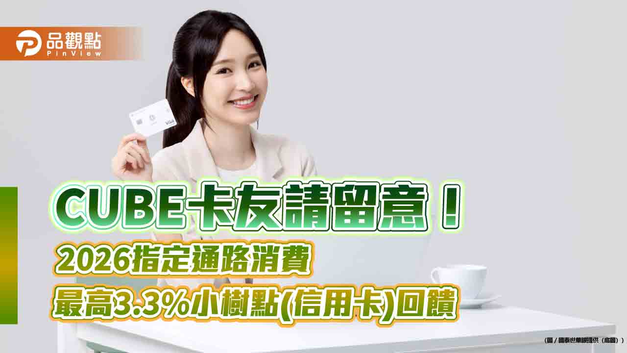 CUBE卡2026上半年權益公告 「集精選」新增「充電停車」通路