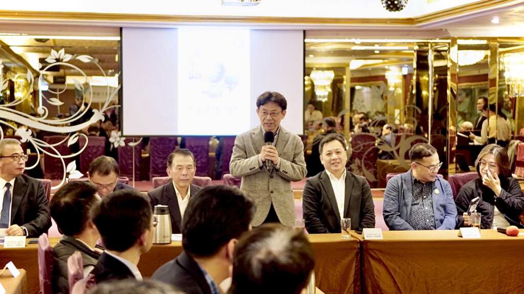 ▲大葉大學方文昌校長(中)致詞。（記者林明佑翻攝）