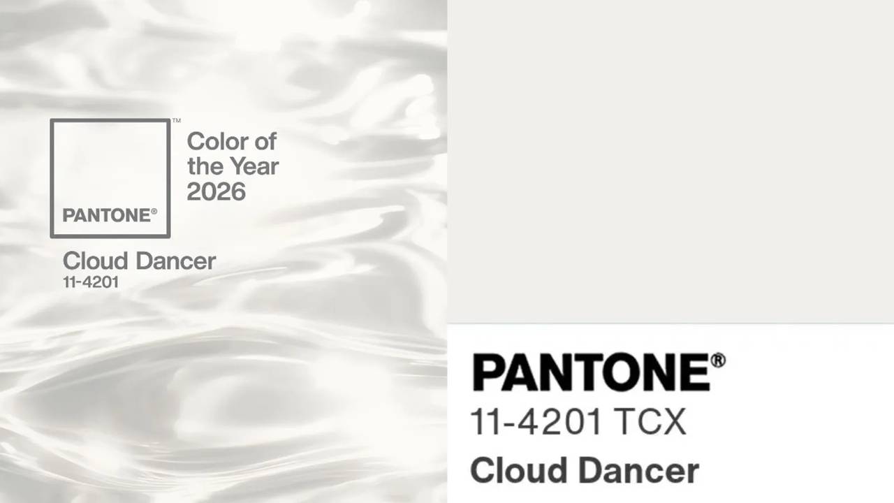 Pantone 打破傳統!「Cloud Dancer 雲朵白 」成2026 年代表色。