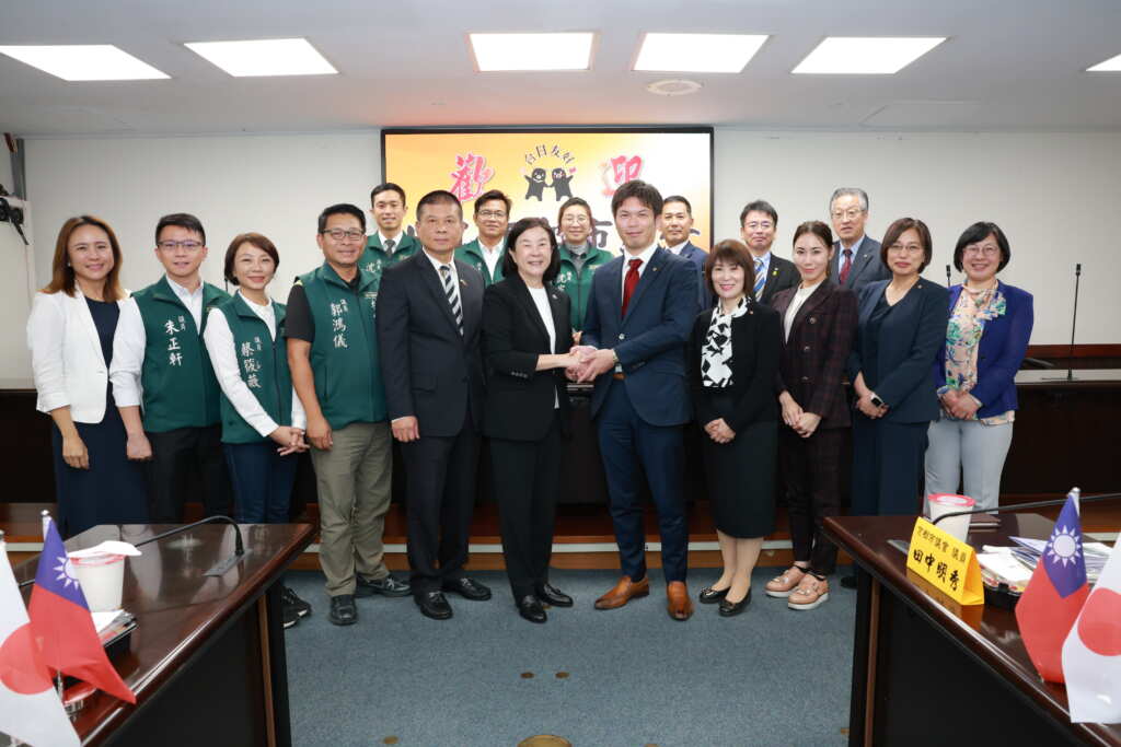 ▲日本京都市議會訪問團拜會臺南市議會。