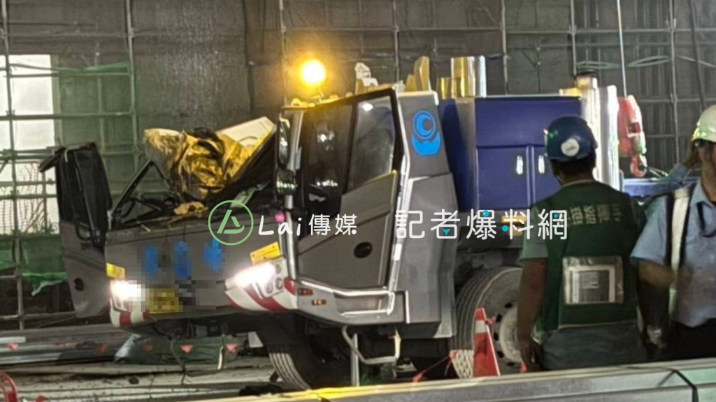 獨/高雄台積電出事了!吊太空包斷裂 重砸吊車頭
