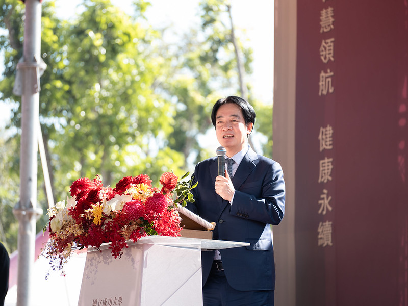 ▲賴清德總統表示,未來是全面智慧化的時代,代表臺灣醫療服務的未來就在沙崙。