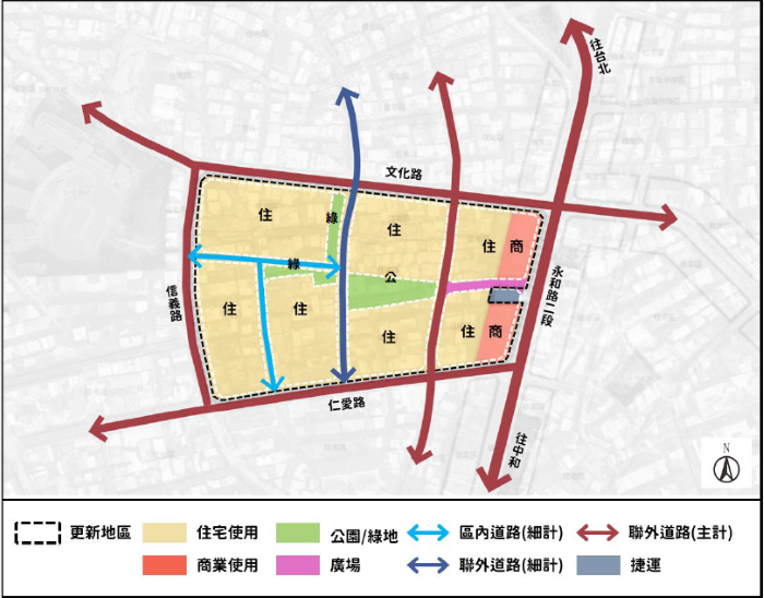 打造宜居生活圈 頂溪捷運站策略更新地區再進化 41 《圖說》整體再發展構想。〈城鄉局提供〉