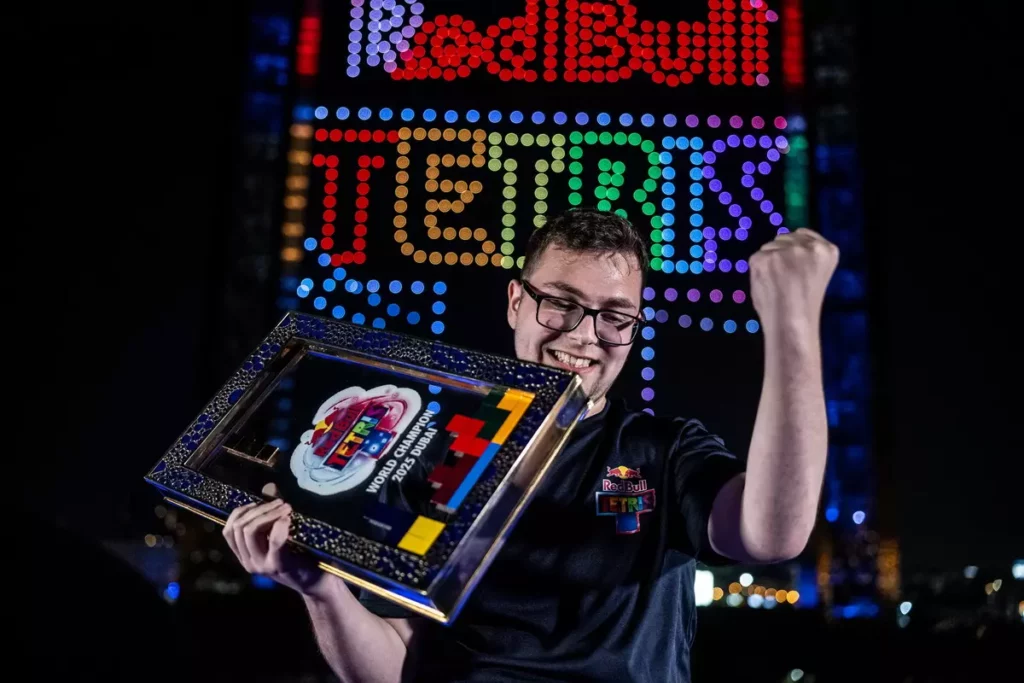 Red Bull Tetris最終由土耳其選手Fehmi Atalar獲勝,成為世界冠軍。(Red Bull提供)