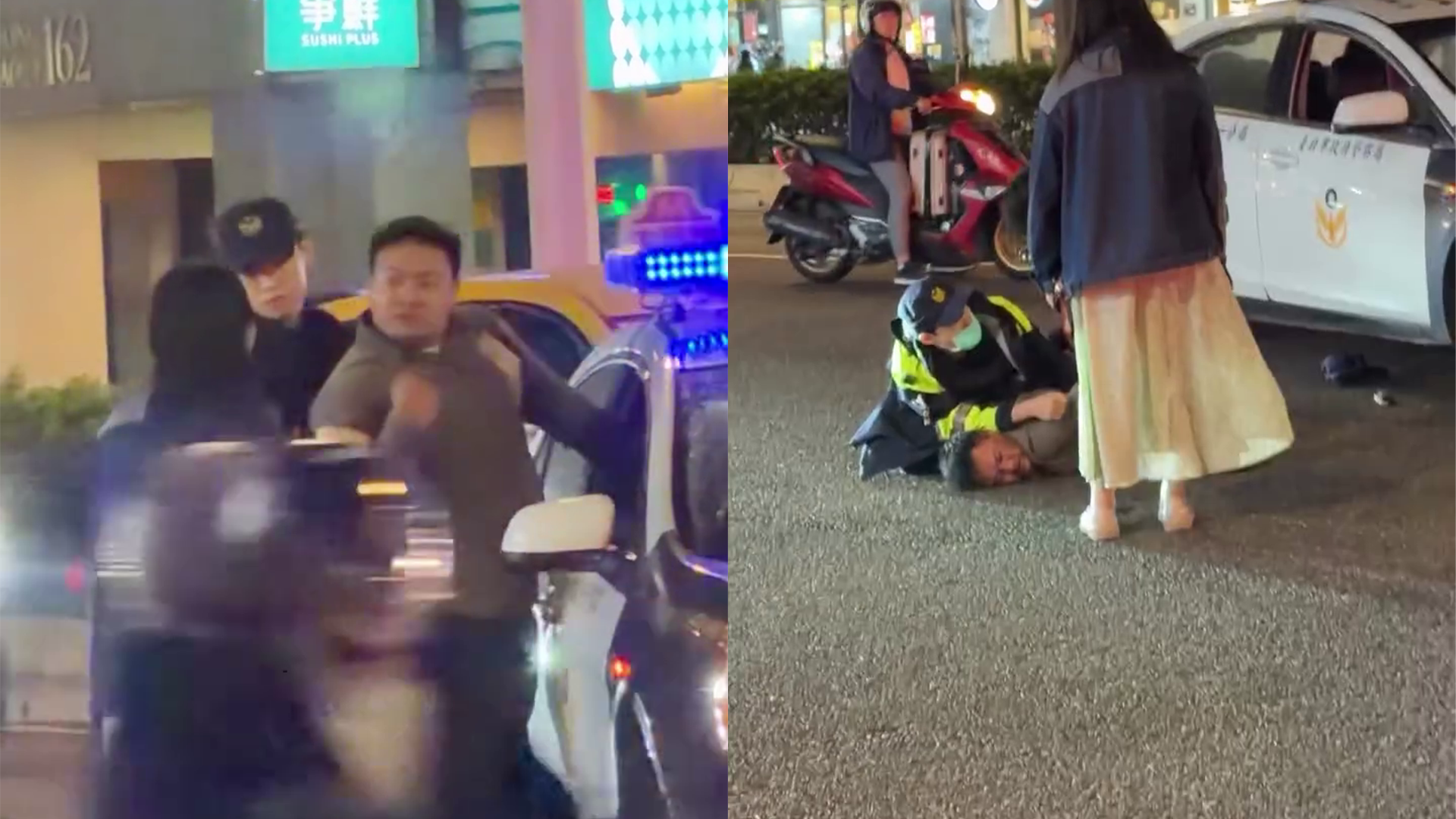 30歲溫姓男子在飲酒後情緒失控,於忠孝東路、紹興北街東北角隨意攻擊路人,並衝入車陣攔阻破壞車輛。