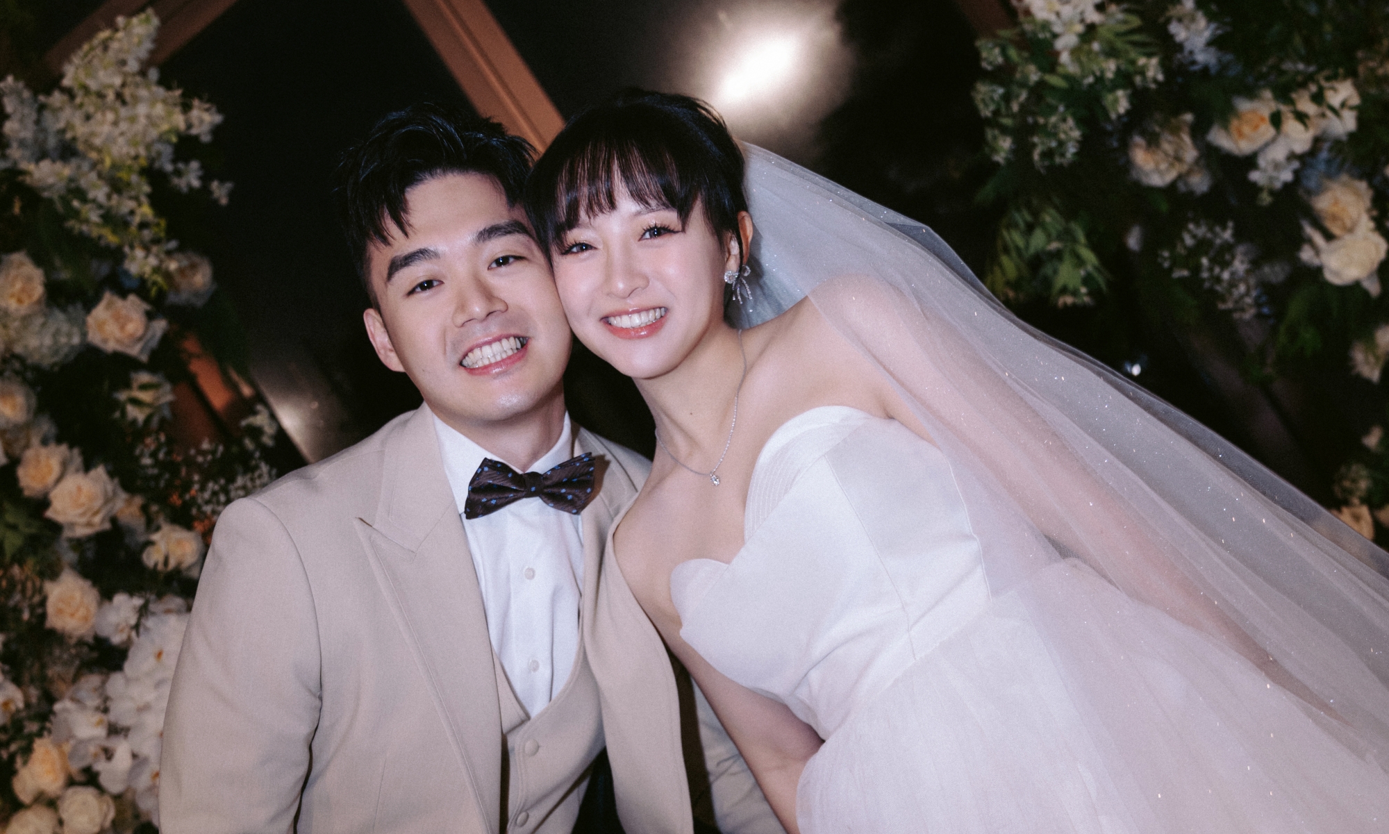 《羽球》王齊麟、陳詩媛甜蜜完婚 李洋證婚致詞:終於有人能收服齊麟了