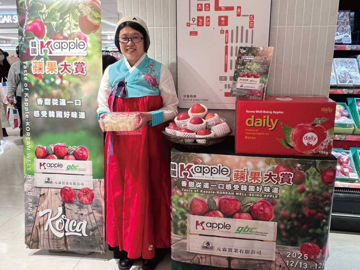 圖說:Kapple 韓國蘋果大賞於新光三越台北南西店熱銷展示中。