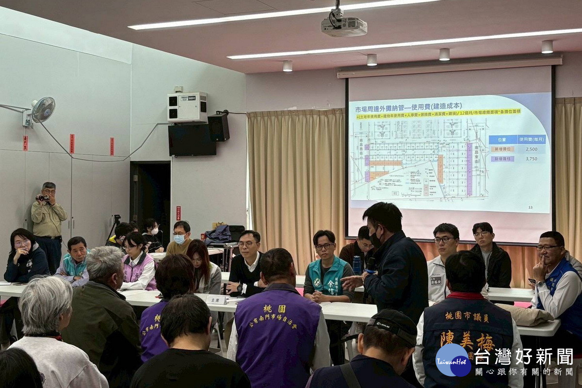 南門市場力拚農曆年前進場營業,市府經發局召開說明會明臨時攤位規劃。