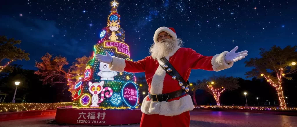 2025/12/25-2025/12/28活動期間,全身變裝成耶誕老公公/耶誕老婆婆即可免費入園。