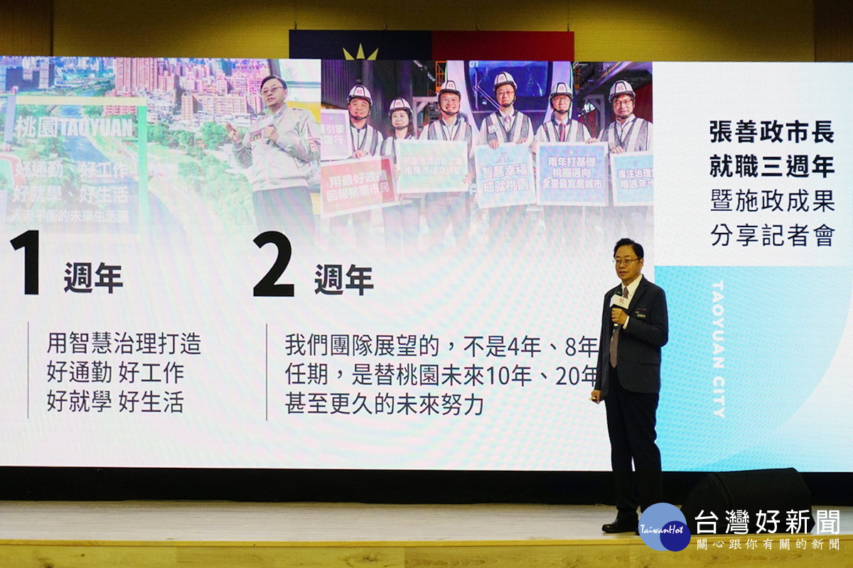 桃園市長張善政於就職三周年記者會中拍板「桃園NEXT未來工程」,重構城市版圖。