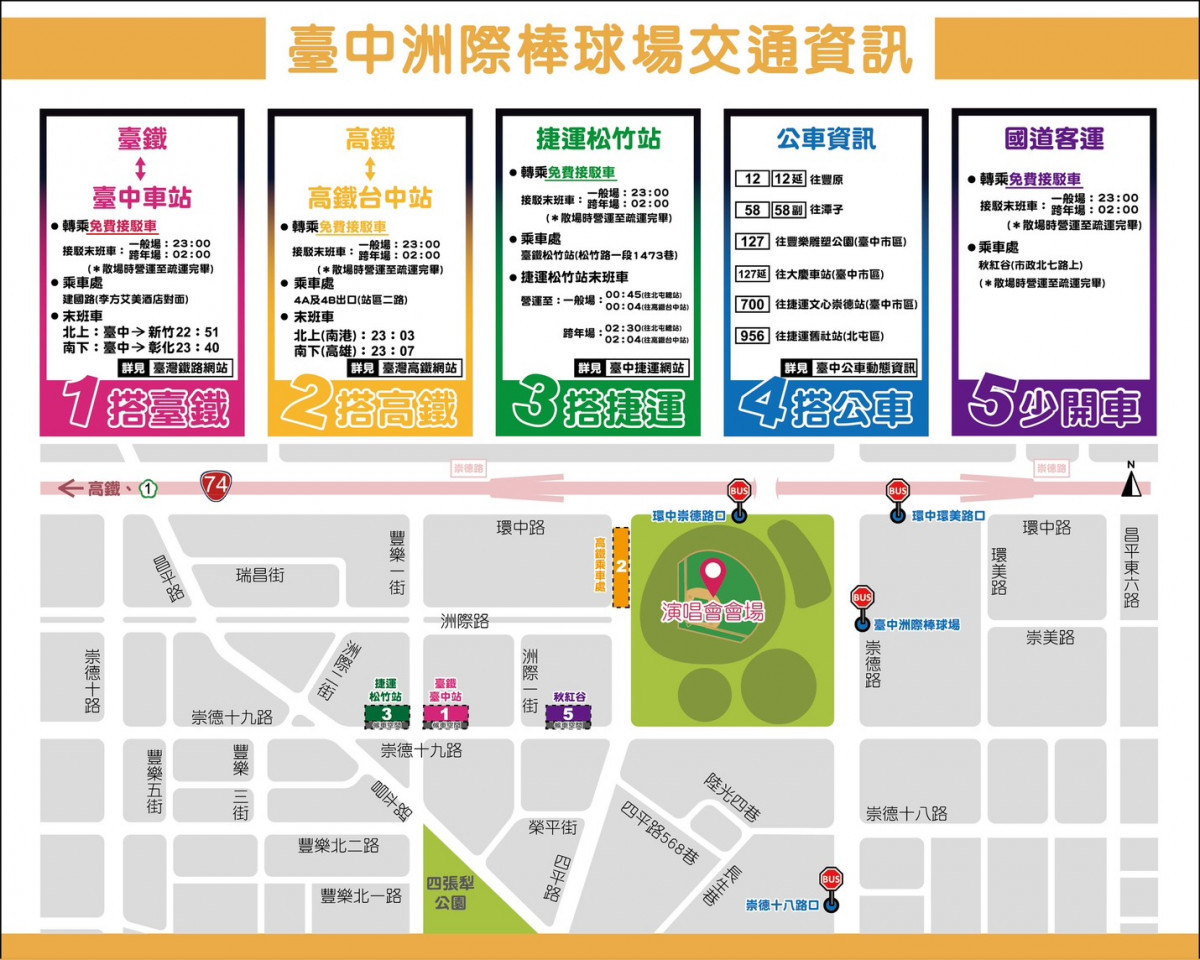 台中洲際棒球場交通資訊