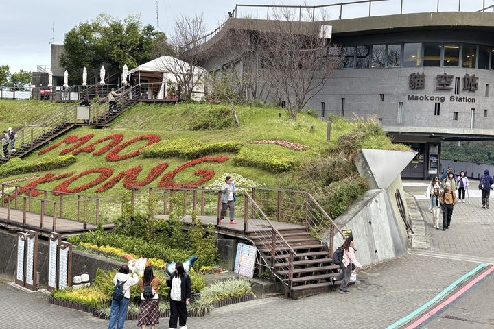 步出貓空站映入眼簾的花海。 圖:臺北市政府工務局/提供