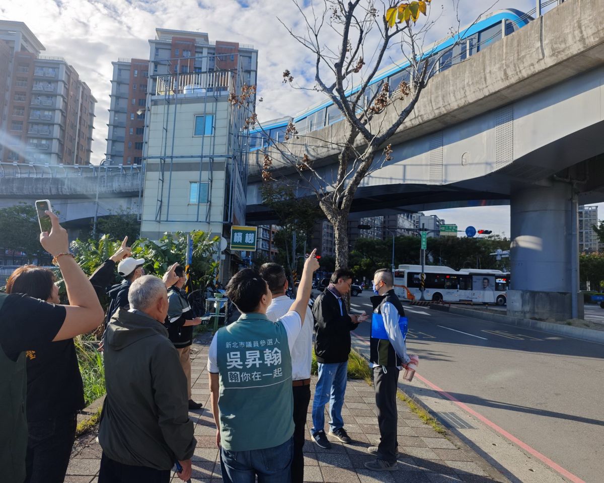 圖/新北捷運三鶯線列車行經三峽龍埔、三樹路轉彎時,減速再加速噪音,令當地居民深感困擾。(吳昇翰辦公室提供)