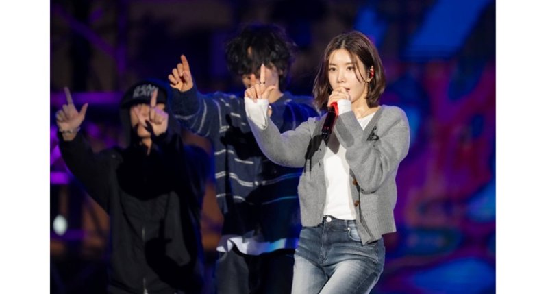 水彈女王提前現身!權恩妃KWON EUNBI登高雄跨年舞臺彩排 掀粉絲尖叫聲浪