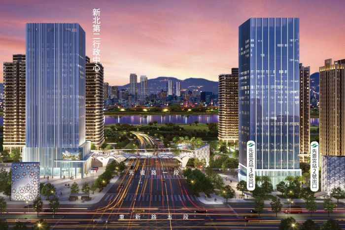 科技化指揮中樞 新北第二行政中心上梁明年完工 48 《圖說》新北第二行政中心將建構一流緊急應變中心、食安智慧監控中心、報案中心,以最新科技提升行政效率--模擬圖。〈工務局提供〉