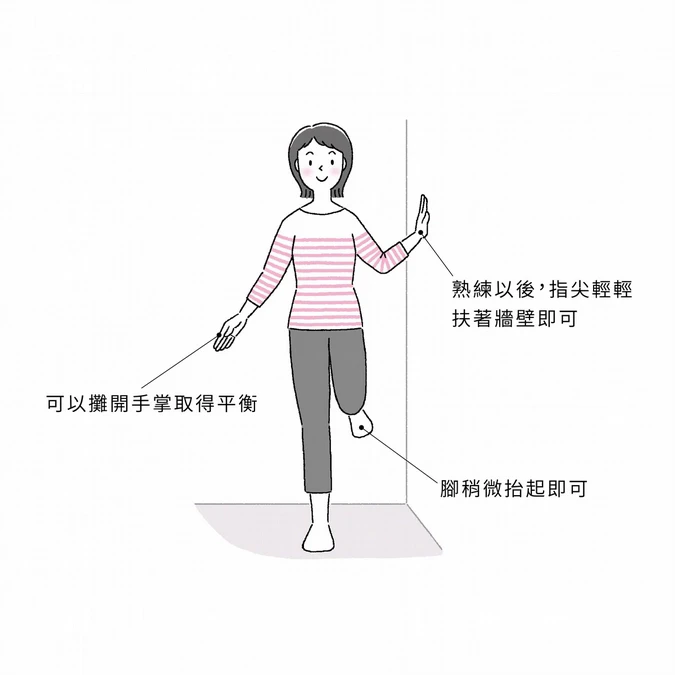 平衡力強化術1:單腳站立練習