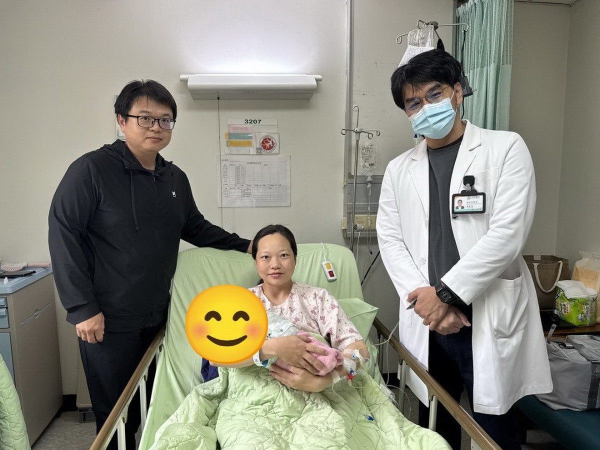 南投醫院喜迎元旦寶寶。（南投醫院提供）