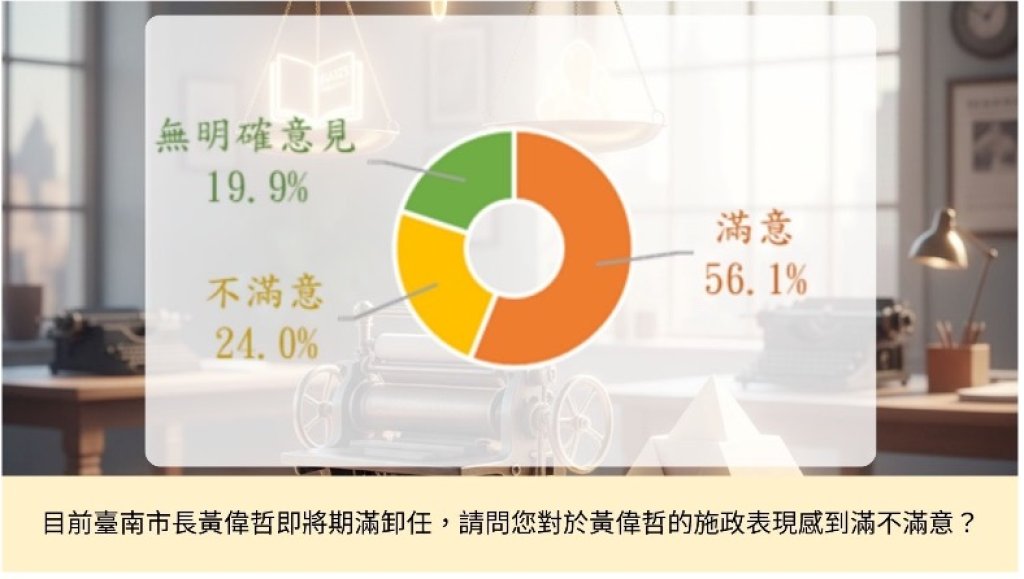 台南市長選舉民調出爐 林俊憲支持度逾五成領先