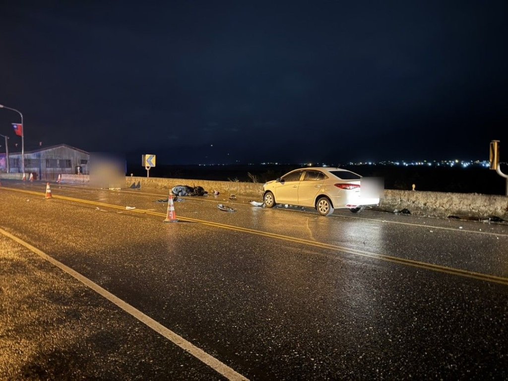 花蓮玉里死亡車禍!國中數學老師騎機車車過彎打滑 撞對向轎車傷重不治