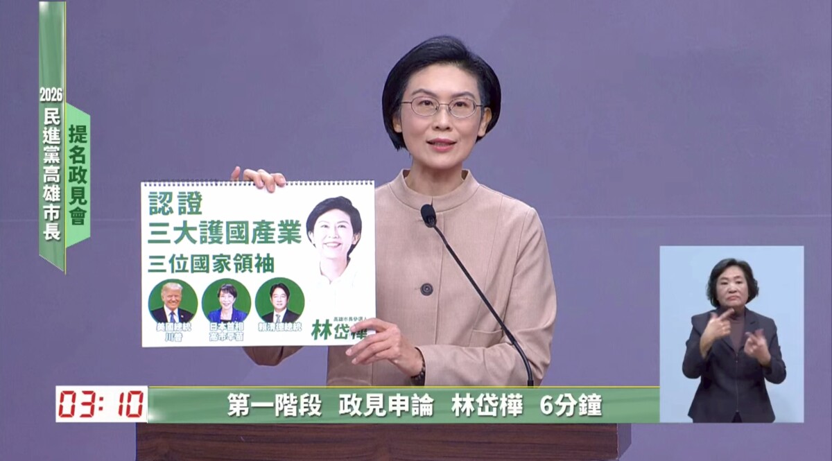 ▲拋「川普級」國際城市戰略,林岱樺:高雄三箭齊發卡位全球護國產業。