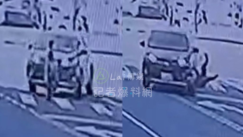獨／驚悚畫面！高雄男走斑馬線-遭轉彎車「猛力一撞」噴飛命危