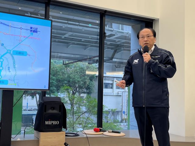 中和光復線新北市段可行性研究年中提報 41 《圖說》新北捷運局長李政安說明路線規劃。〈捷運局提供〉