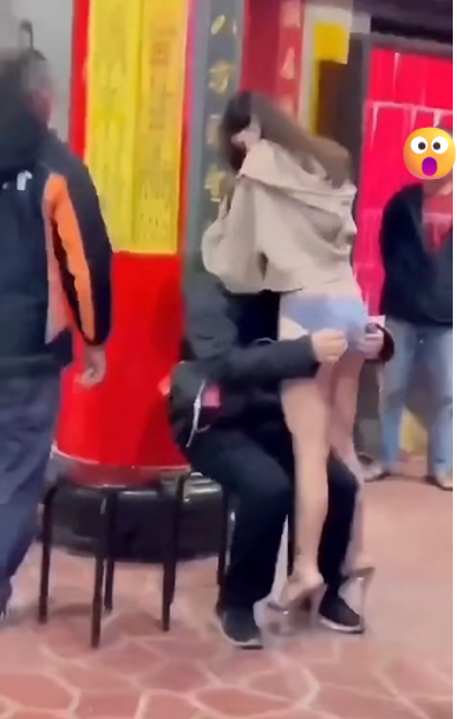 影/百元互動太超過?廟會前辣妹近距離"貼胸"服務 影片瘋傳掀尺度論戰
