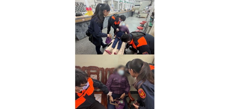 婦人突感不適無法站立 斗南警即時協助送醫