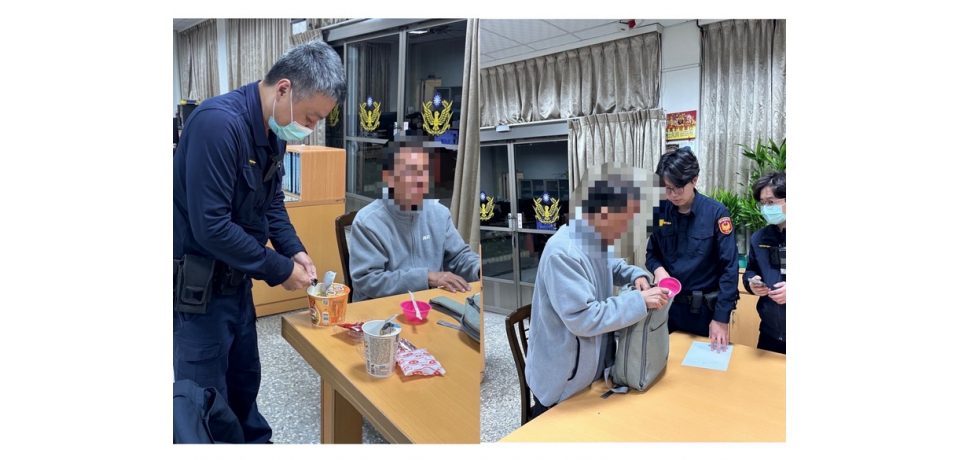 男子寒夜迷途　斗南警暖心安置