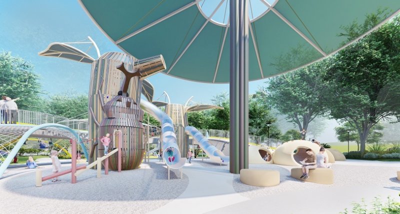 「全國首座」! 東勢獨角仙生態公園成形 建設局長:進度破8成、力拼4月啟用