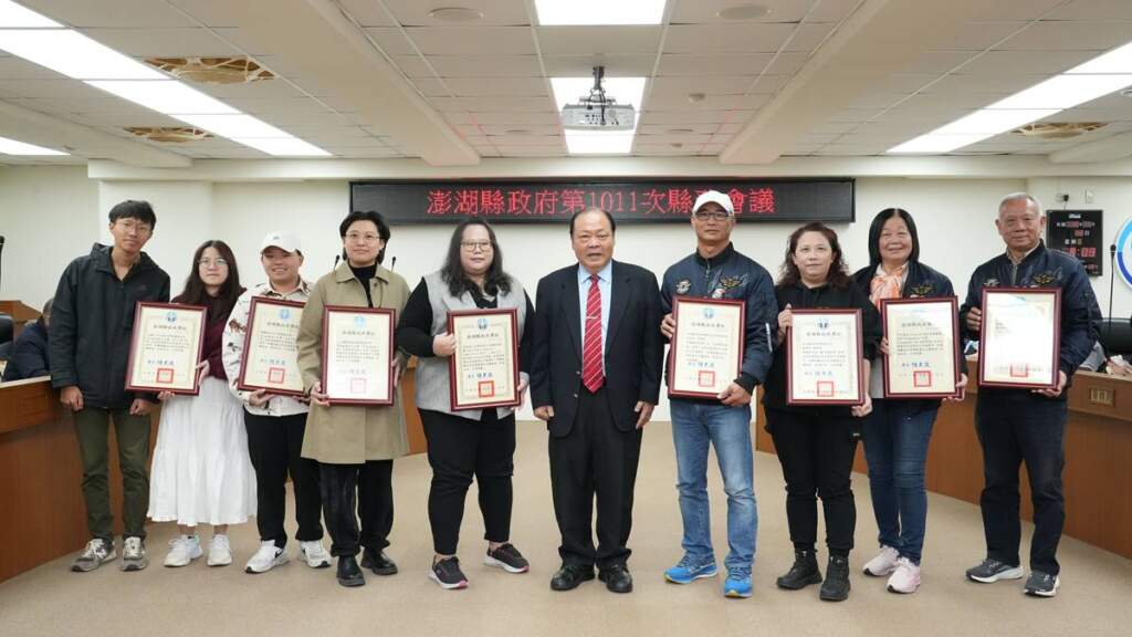 ▲陳光復表揚農村再生與青年行動成果,肯定湖東社區與澎湖青創為島嶼注入永續新動能。