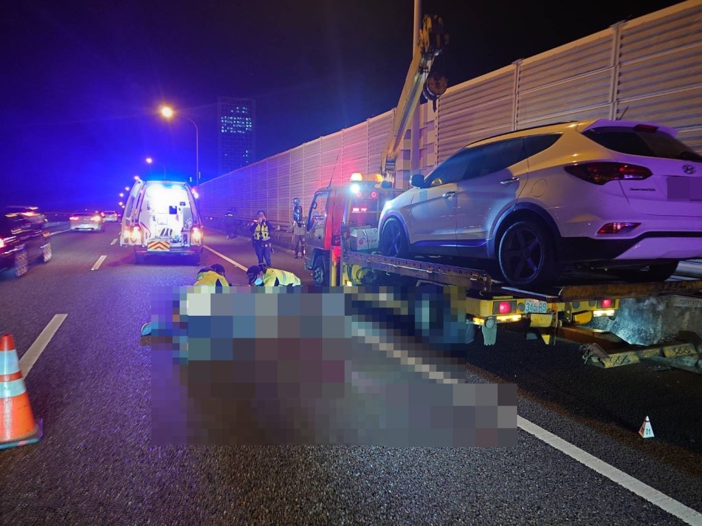 國道1號ohca車禍！　故障計程車運將站路肩遭追撞送醫