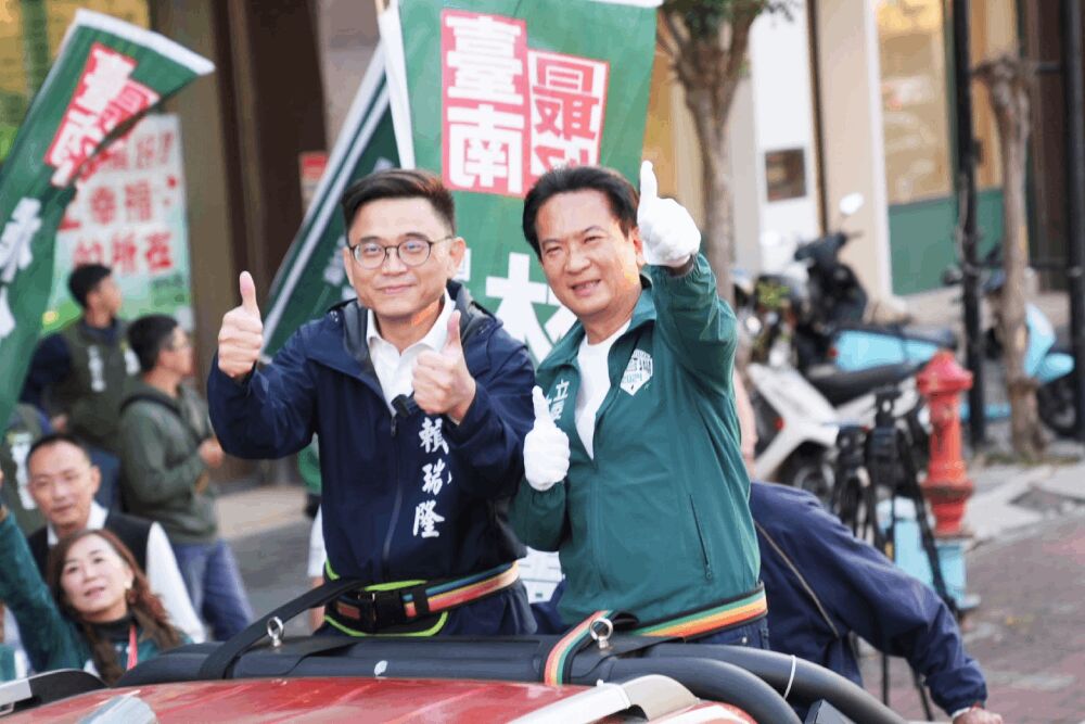 「南高連線」賴瑞隆力挺 二度台南陪車掃、唯一支持林俊憲 214 照片來源:林俊憲辦公室