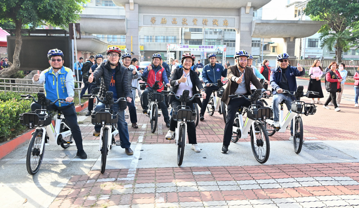 二林鎮啟用9處MOOVO站點，彰化公共自行車邁向智慧綠色交通新里程。圖／彰化縣政府提供