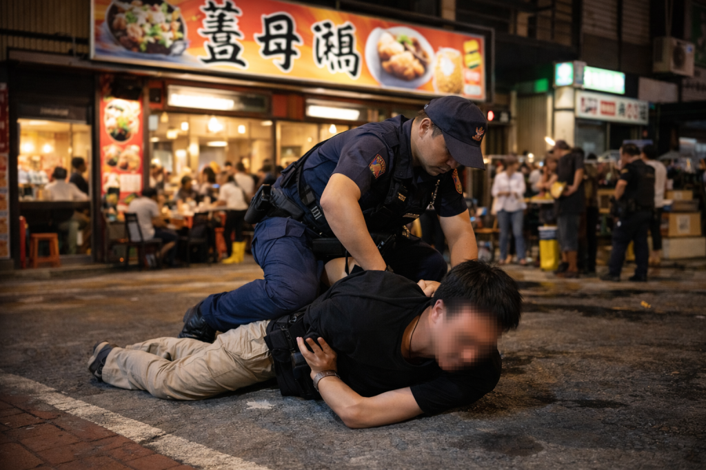 獨家/酒後滋事開空氣槍鬧事 莽男遭警逮捕送辦