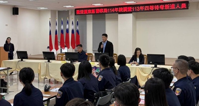 臺東縣警察局注入新血  蔡局長期勉新進員警毋忘初衷