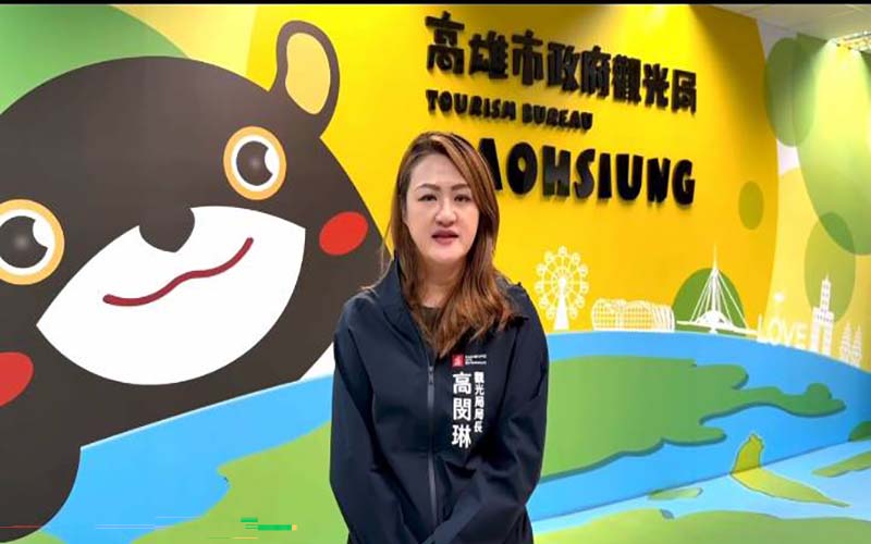 ▲觀光局長高閔琳說明高雄燈會主題。（圖/觀光局提供）