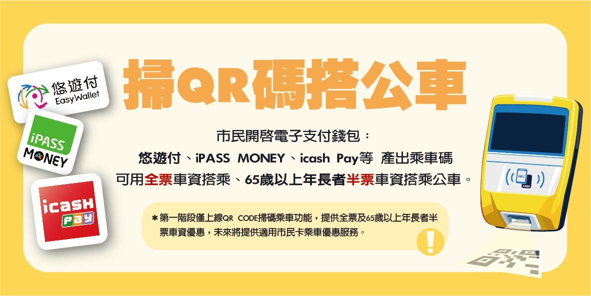 沒帶悠遊卡免煩惱!桃園公車即起可掃描乘車碼 首波開放這3種電子支付工具 0 0
