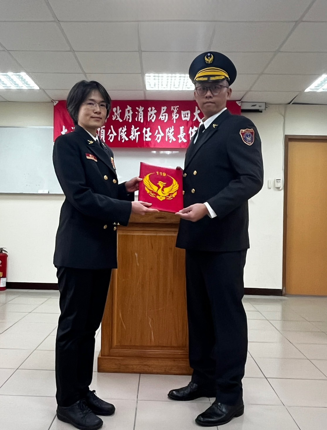 龍潭首位女分隊長!桃消第四大隊3幹部聯合佈達 覃靖婷接掌高平分隊 S 22331739 0
