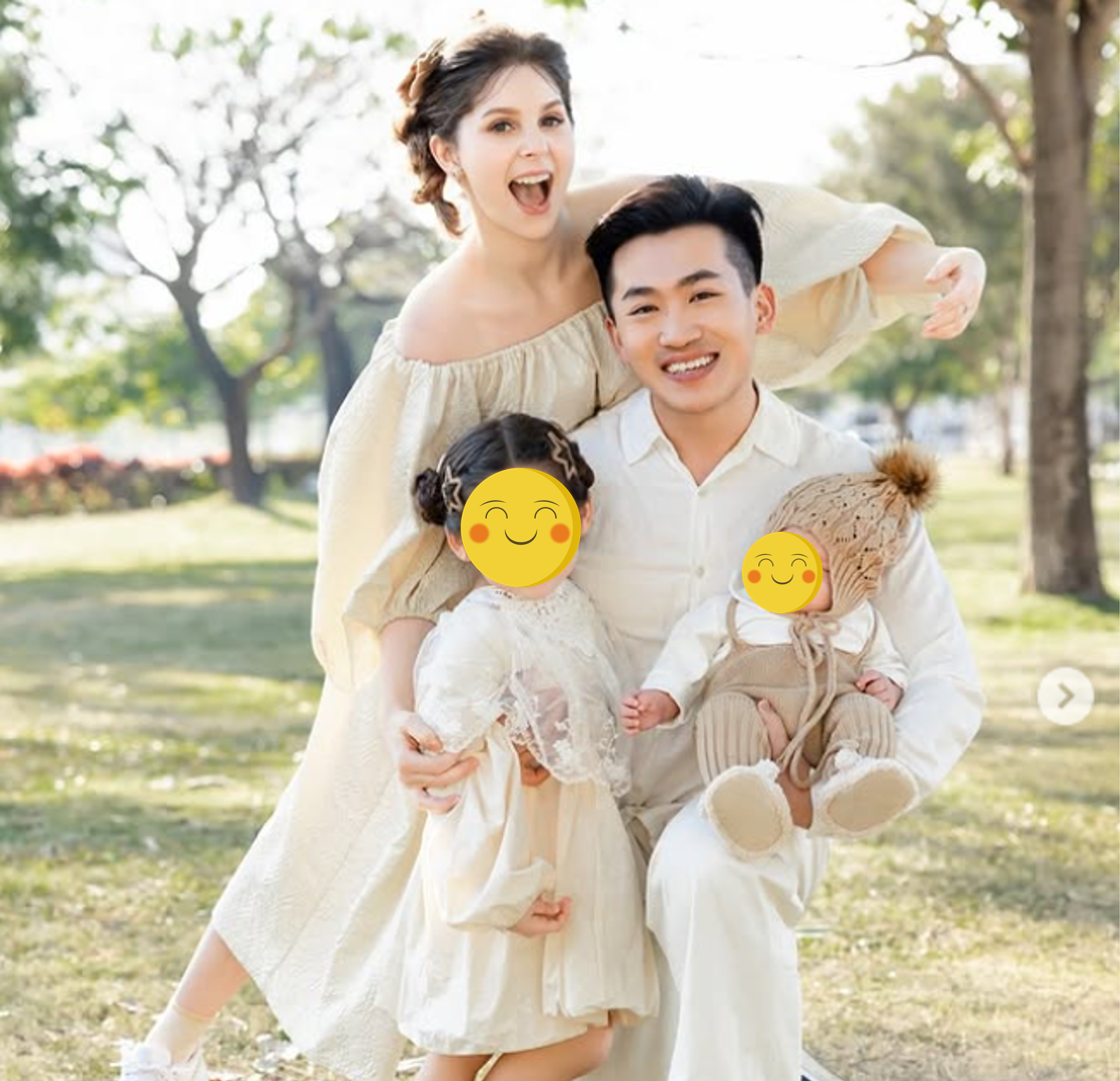 莎白的兒子在美國連續被嘲笑外型。(圖/翻攝莎白IG)