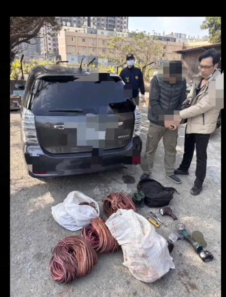 台鐵廠區遭竊賊闖入偷走400多公斤電纜及銅材! 警查獲竊盜集團逮3人