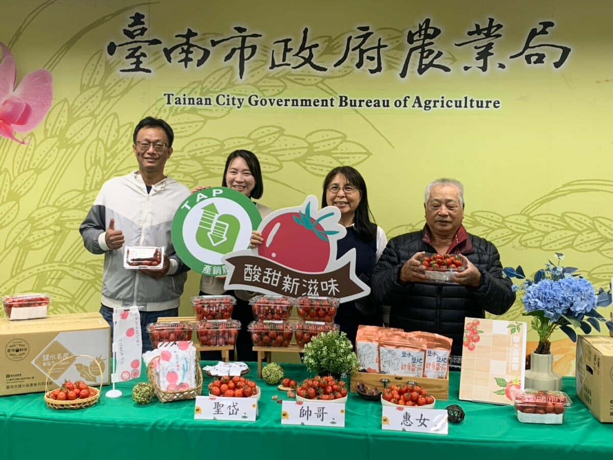 ▲臺南番茄進入盛產期，農業局透過記者會行銷冬季好滋味。