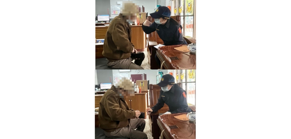 九旬翁誤以為證件遺失 斗南警暖心安撫