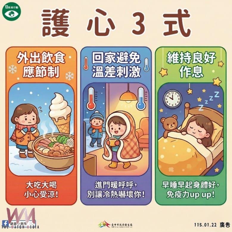 寒流來襲 台中市衛生局提醒防範冷傷害加強保暖安心過冬 - https://www.watchmedia01.com