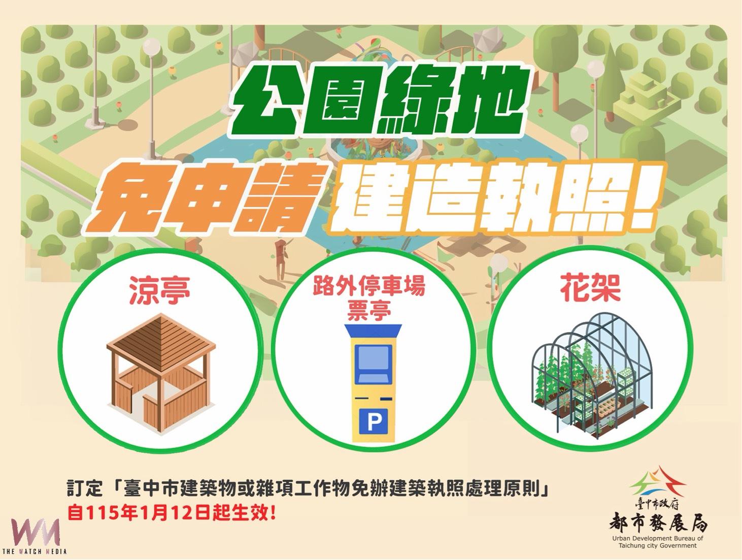 加速公共建設開發 中市府都發局:訂定免辦建築執照處理原則 - https://www.watchmedia01.com