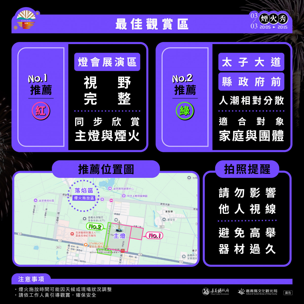 2026台灣燈會將在3月3日晚間施放中高空煙火秀／嘉義縣府提供
