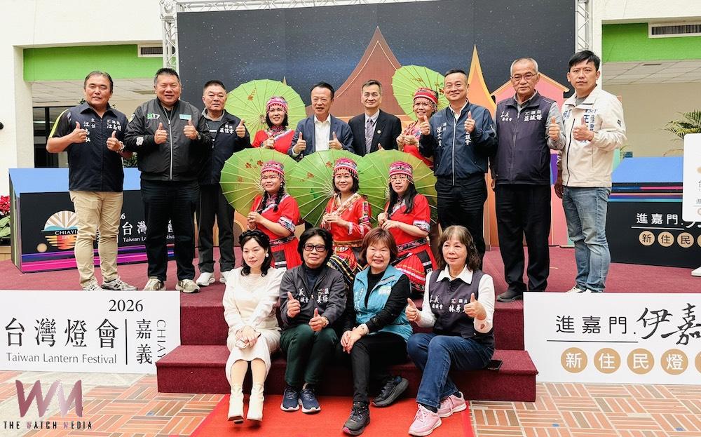 2026台灣燈會特別將全縣新住民累積的成果及生命軌跡轉化為藝術體驗,納入規劃為「新住民燈區」,翁章梁縣長親自主持以「進嘉門・伊嘉人」為題的宣傳記者會。(圖/記者陳惲朋攝)
